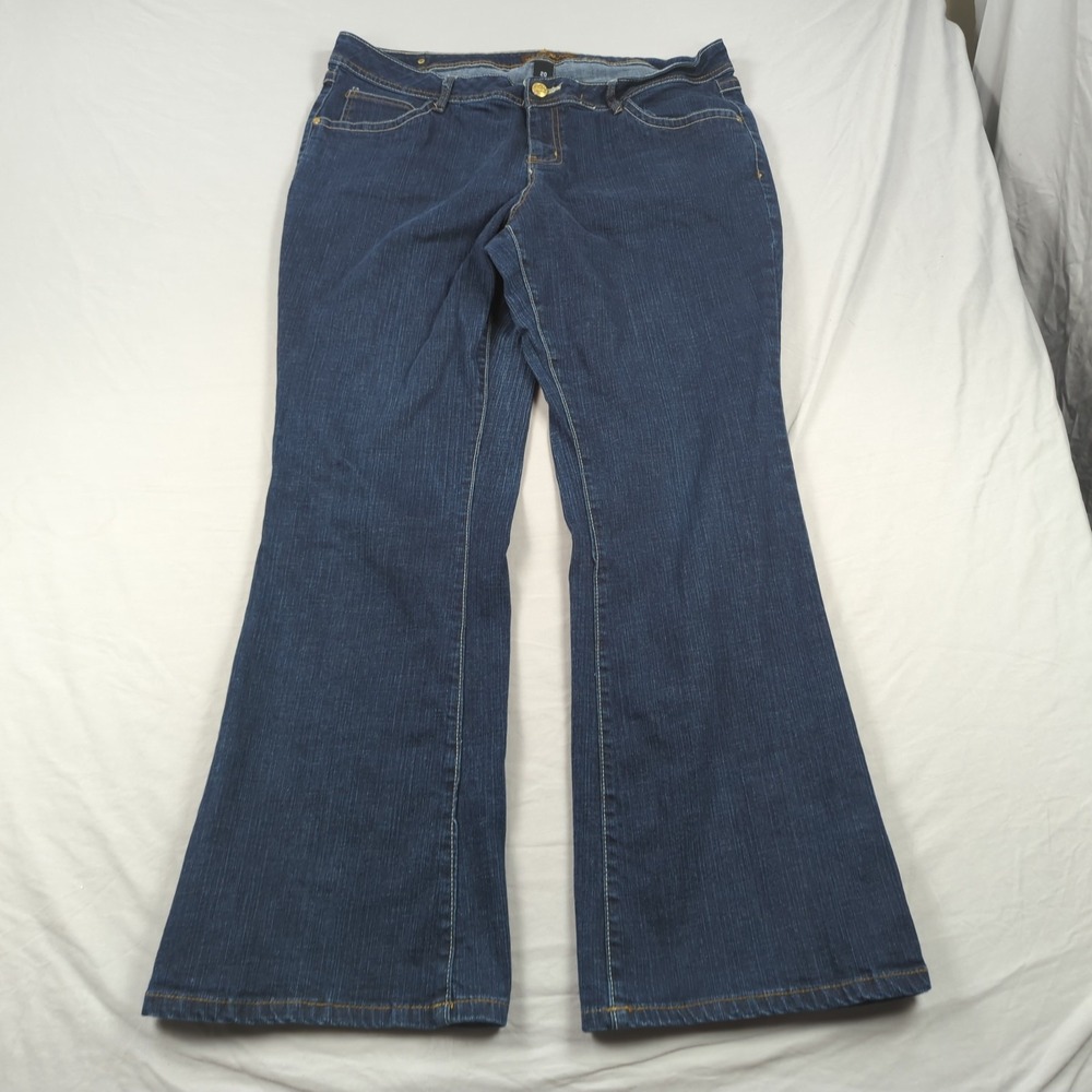 Southpole Jeans Womens 20 Blue Wide Leg Dark Wash Casual Relaxed Skater Baggy